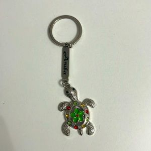 Aruba One Happy Island Turtle Keychain